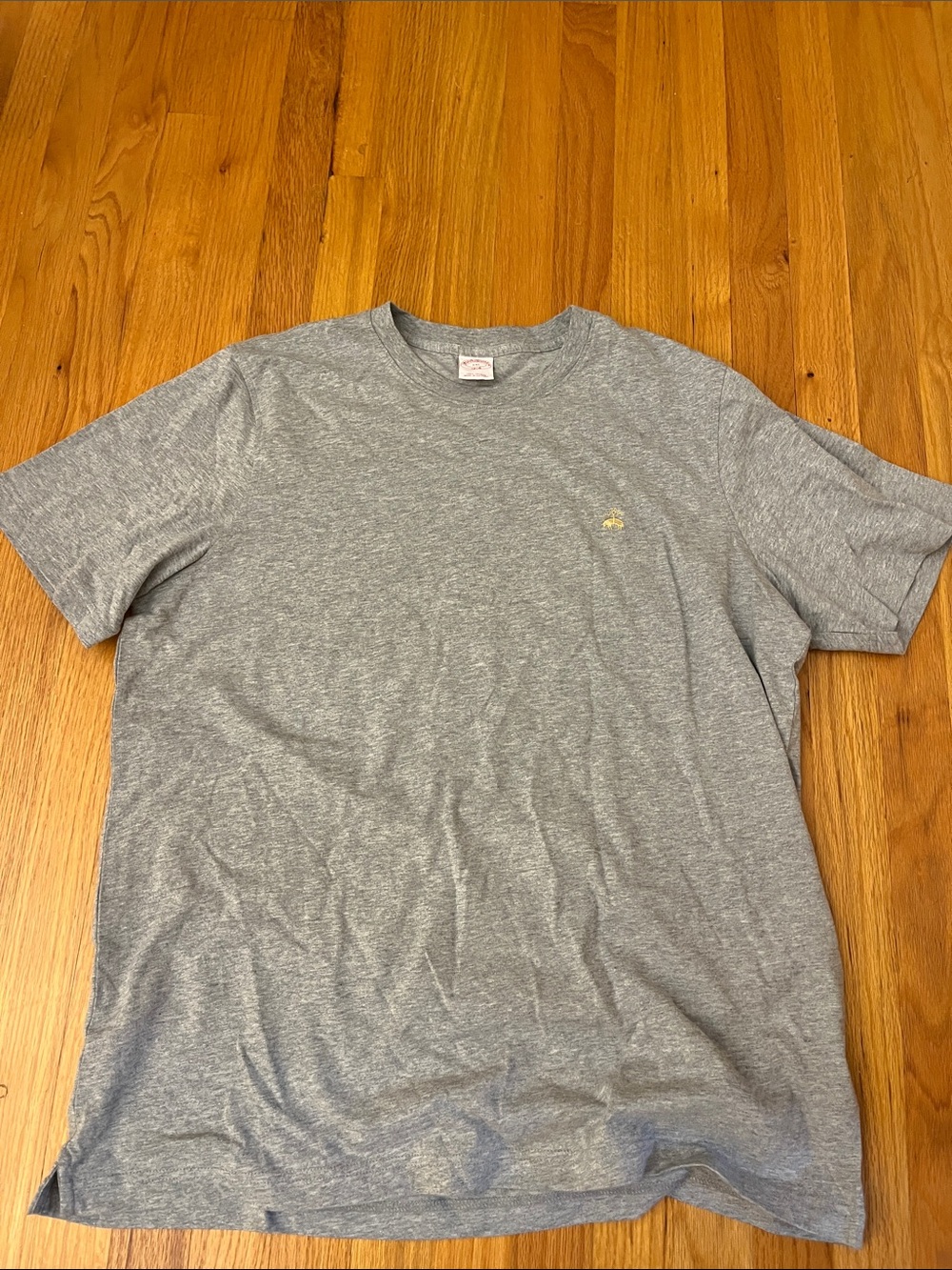 Brooks Brothers Gray Short-Sleeve Crewneck T-Shirt